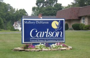 Transition at Carlson Funeral Homes Carlson Funeral Home Sign