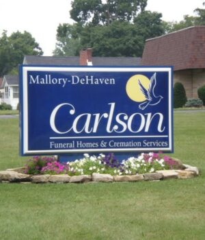 Carlson Funeral Home Sign