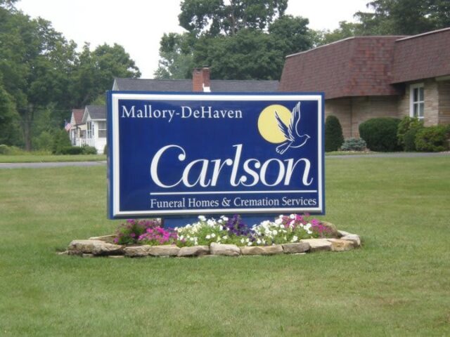 Transition at Carlson Funeral Homes Carlson Funeral Home Sign