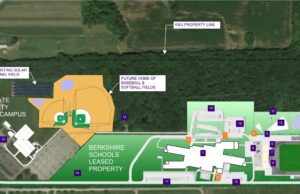 Berkshire Local School District plans to build new softball and baseball fields Site plan for Berkshire baseball and softball facility.