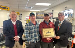 Making a Difference: O’Reilly Equipment’s Role in Special Needs Fishing Acknowledged BMR past District Governor, Bob Johnson; Paul and Jeff O'Reilly, co-owners O'Reilly Equipment and Geauga County Commissioner Jim Dvorak. / Geauga County Maple Leaf