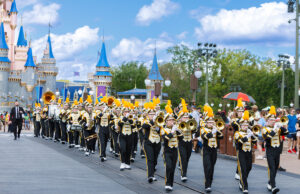Melodies in the Magic Kingdom: Garfield Band’s Disney Adventure The Marching Pride parades through the center of the Magic Kingdom ahead of the mid-day parade on Saturday, March 23rd. Photo: Ben Coll