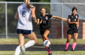 Rocket girls soccer pulls away from Red Devils in second half