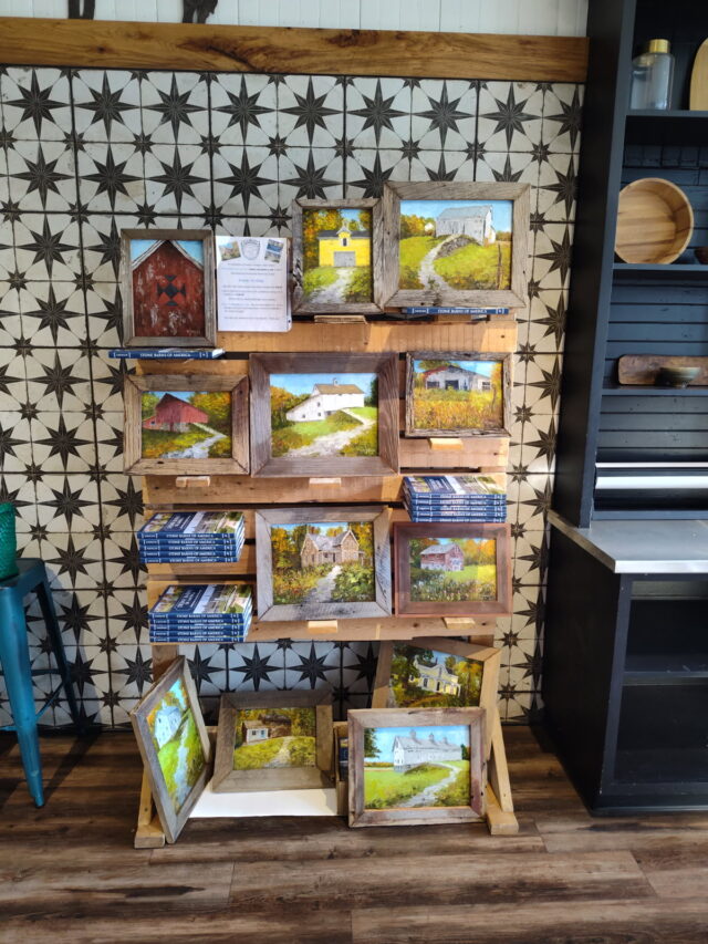 Barn books and paintings