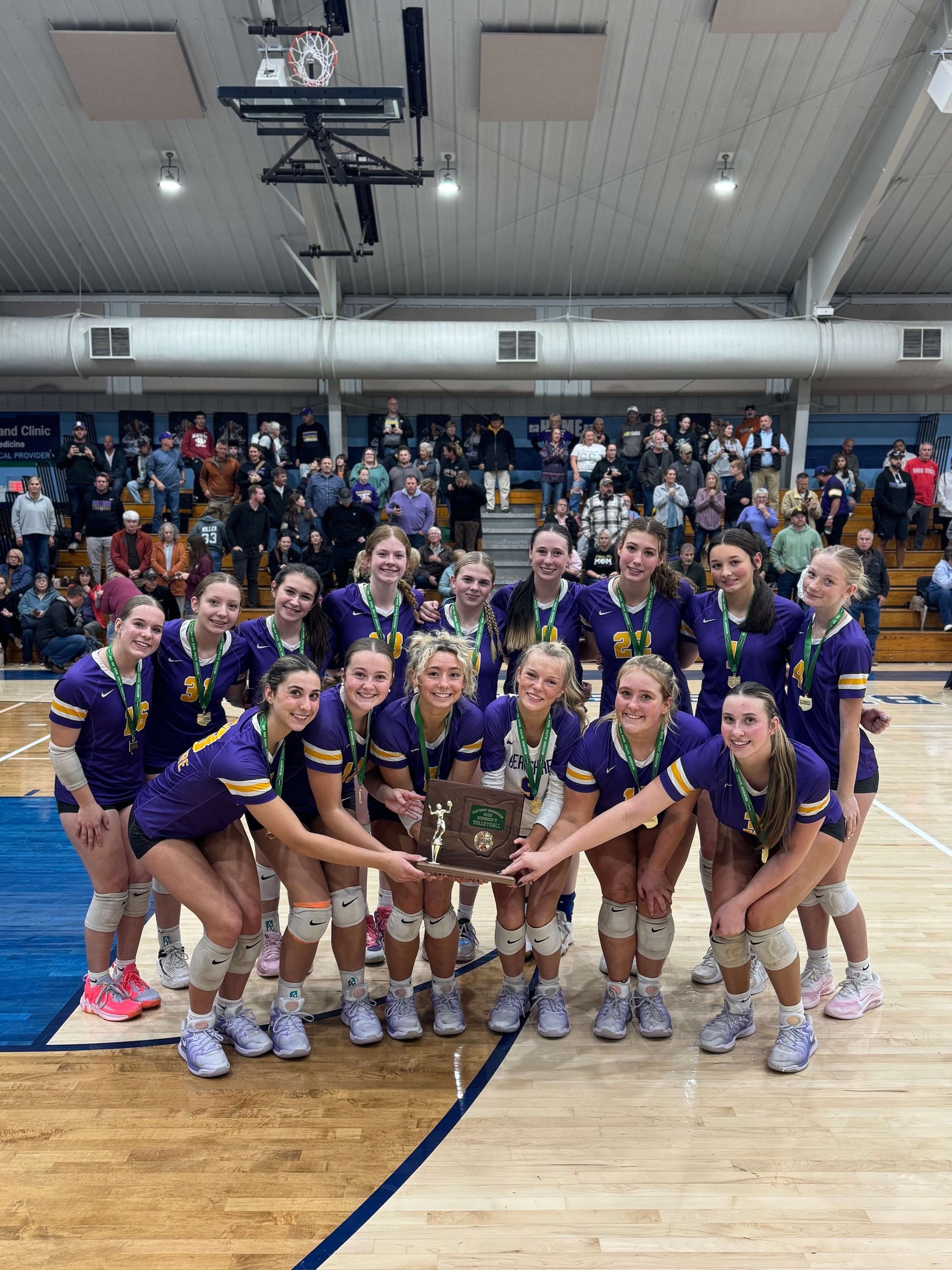 Berkshire volleyball survives Triway’s furious rally, nets district banner Berkshire Badgers Volleyball Team/Photo Courtesy of Joan Prots