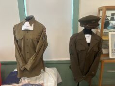 Freedom Historical Society holds Veterans Day Exhibit World War II Veteran Roger Winchell's uniform and fatigues are displayed at the Freedom HIstorical Society's Veterans Day Exhibit/Photo by Daniel Sherriff
