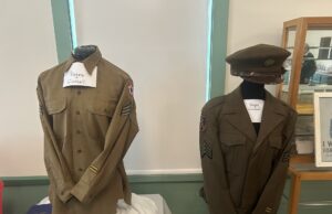 Freedom Historical Society holds Veterans Day Exhibit World War II Veteran Roger Winchell's uniform and fatigues are displayed at the Freedom HIstorical Society's Veterans Day Exhibit/Photo by Daniel Sherriff