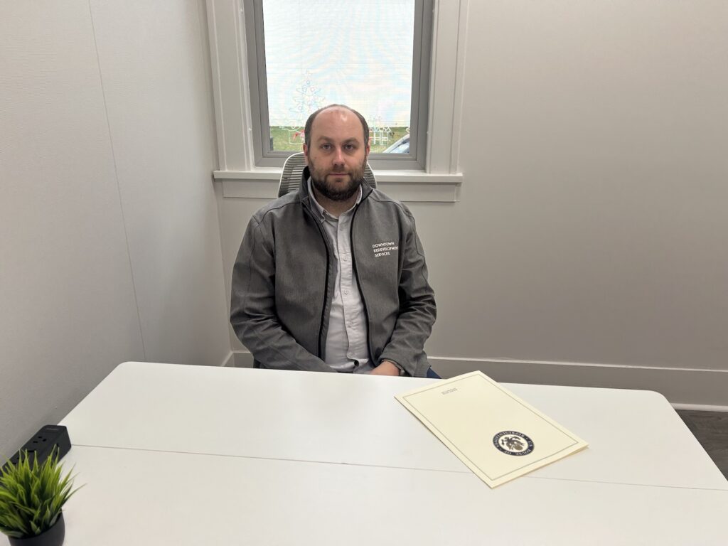 Ravenna Work Hub Building Owner Ben Levenger/Photo by Daniel Sherriff