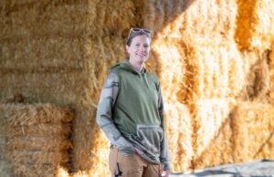 Windham grad Colleen Thompson’s hay business booming with revamped broadband access Windham graduate Colleen Thompson stands in front of hay at the family farm
