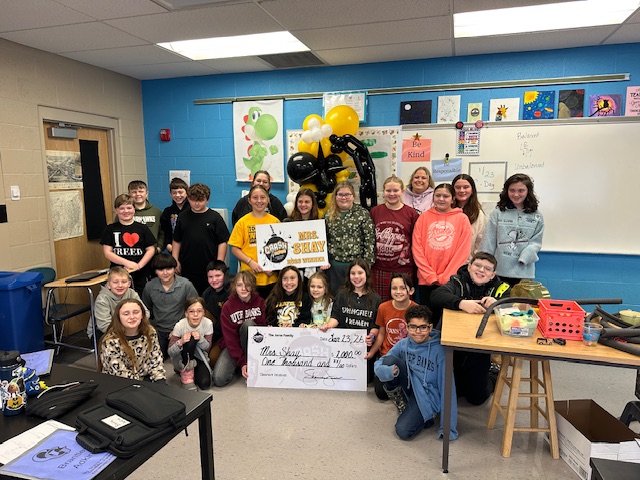 Crash-A-Class grand awarded to local JAG teacher Peggy Shay's classroom