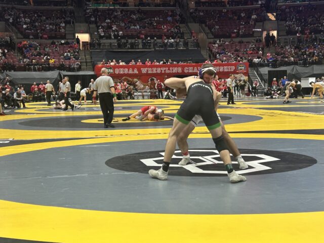 Berkshire senior Danny Tiller earned eighth place in the 190-pound weight class of the Ohio High School Athletic Association Division III state meet/Photo by Daniel Sherriff