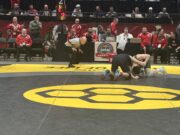 STATE RUNNER-UP: Aurora’s Drake Brasiel finishes as D-I runner-up Aurora senior Drake Brasiel wrestled his way to second place at the Ohio High School Athletic Association Division I state tournament 175-pound bracket last weekend/Photo by Daniel Sherriff