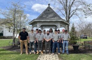 Maplewood Career Center electrical students lay foundation for Windham Township’s street clock Maplewood Career Center electrical instructor Joe Svonavec and his senior class stand in front of Windham Township's gazebo, having been contracted to lay the electrical wiring for the Township's new street clock/Photo courtesy of Lynnea St. John