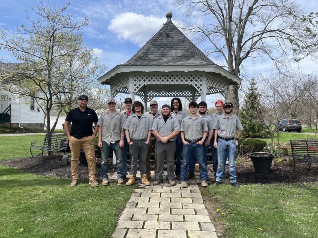 Maplewood Career Center electrical students lay foundation for Windham Township’s street clock Maplewood Career Center electrical instructor Joe Svonavec and his senior class stand in front of Windham Township's gazebo, having been contracted to lay the electrical wiring for the Township's new street clock/Photo courtesy of Lynnea St. John