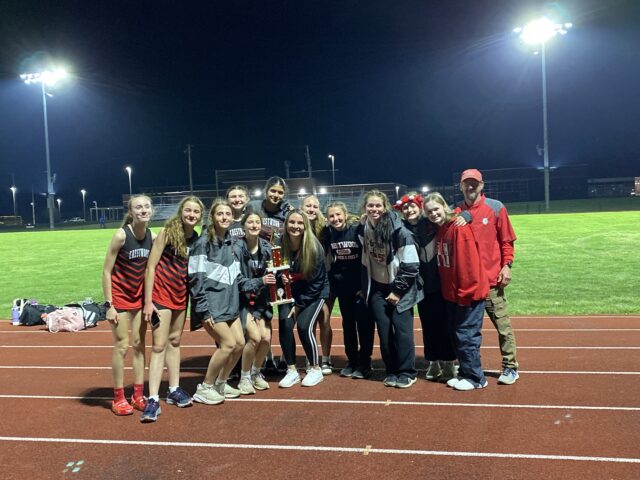 The Crestwood Red Devils girls' track & field team repeated their championship at the William E. Fisher Invitational last Friday in Middlefield/Photo courtesy of Megan Mertz