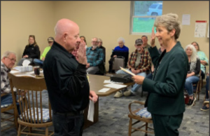 Hiram Township and Village Hold Joint Meeting Anthony Marotta sworn in as the Hiram Village's interim fire chief