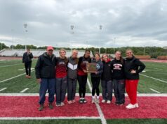 Red Devil girls’ track and field win Division III district title The Crestwood Red Devils girls' track team captured the Ohio High School Athletic Association Division III district title with a score of 93.5 points last weekend at Perry High School in Lake County/Photo courtesy of Co-Coach Megan Mertz