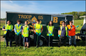 Troop 4065 ODOT Cleanup of St Rt 82 The Nelson BSA Troop performed a spring clean-up between State Route 82 and Garrettsville for the ODOT last Sunday