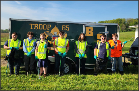 Troop 4065 ODOT Cleanup of St Rt 82 The Nelson BSA Troop performed a spring clean-up between State Route 82 and Garrettsville for the ODOT last Sunday