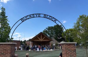 Transforming Site of Historic Loss into New Community Gathering Place The Buckeye Block hosted a grand opening for its new Amphitheater last Thursday evening in Garrettsville
