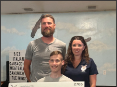 Garrettsville Eagles Present Scholarships Garfield's Conner Hunt receives a scholarship on behalf of the Garrettsville Eagles Scholarship Committee on June 10