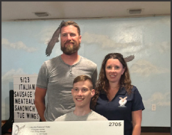Garrettsville Eagles Present Scholarships Garfield's Conner Hunt receives a scholarship on behalf of the Garrettsville Eagles Scholarship Committee on June 10