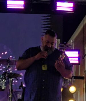 Streetsboro School Bus Driver Carl Seiter earned the honor being crowned the winner of The Voice of Ravenna Season 2 last Saturday evening at the West Main Street Winery in Ravenna - Photo courtesy of Fallon Schwab-Davis Streetsboro School Bus Driver Carl Seiter earned the honor being crowned the winner of The Voice of Ravenna Season 2 last Saturday evening at the West Main Street Winery in Ravenna - Photo courtesy of Fallon Schwab-Davis