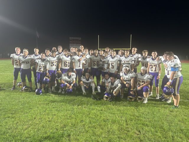 The Berkshire Badgers' football team reigned once again as Kinsman Cup Champions, routing Geauga County rival Cardinal 56-0 last Friday evening at Richard A. Moss Field - Photo by Daniel Sherriff