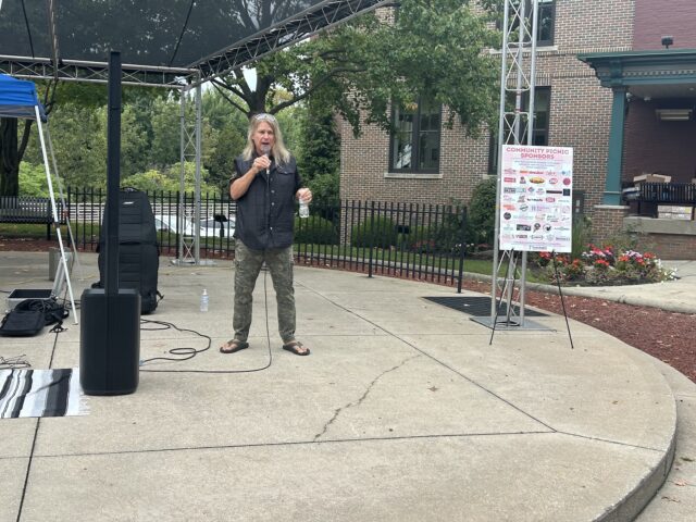 Director & Founder Raynard Packard of The Packard Institute gives a brief speech on his road to recovery at Townhall II's Integrated Health Services' community picnic last Saturday afternoon at Hometown Bank Plaza in Downtown Kent - Photo courtesy of Daniel Sherriff Director & Founder Raynard Packard of The Packard Institute gives a brief speech on his road to recovery at Townhall II's Integrated Health Services' community picnic last Saturday afternoon at Hometown Bank Plaza in Downtown Kent - Photo courtesy of Daniel Sherriff