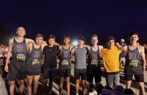 Badger boys’ cross country team takes third, girls place fourth at Hoka Night Showcase The Berkshire Badgers boys' cross country team finished in third place, scoring 217 points at the Hoka Night Showcase last Saturday evening at the SPIRE Institute in Geneva - Photo courtesy of Bryan Wadsworth