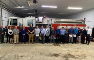 Hiram Township Swears in Fire Department Nicholas Bushek, Max Mclaury, Tierney Bryant, Don Bryant, Jacoby Behm, Adam Wracher, Jason Dailey, and Josh Wilde, Tom Matota Jr., Mason Mayoros, Jaden Bihari, Brady Delung, Kevin Sponaugle, Daniel Ritchie, Floyd Harris, Christopher Sanchez, and Jason Groselle were recently sworn in at the Hiram Township Fire Department - Photo by Stacy Turner